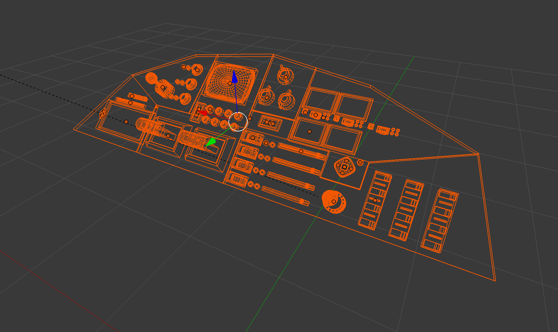 snowship controls wireframe